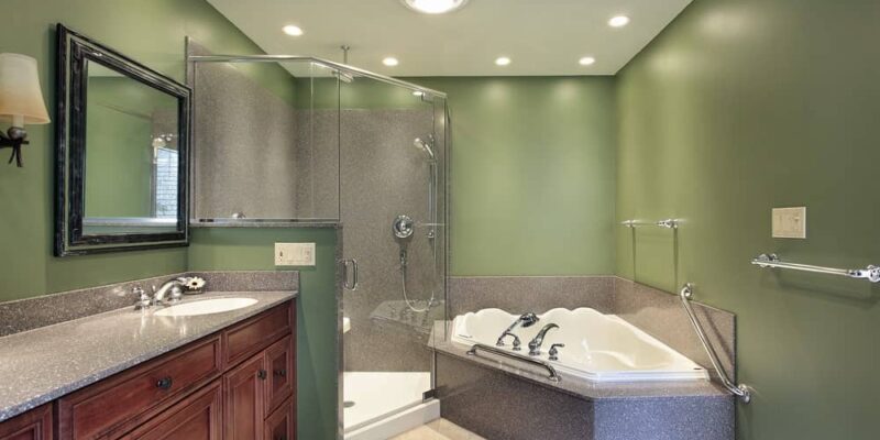 Green and Grey Bathroom