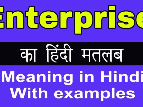 Meaning of Enterprise in Hindi