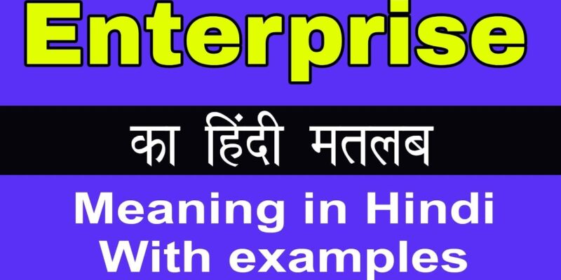 Meaning of Enterprise in Hindi