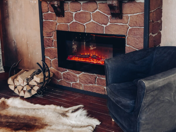 Brick Tile Fireplace