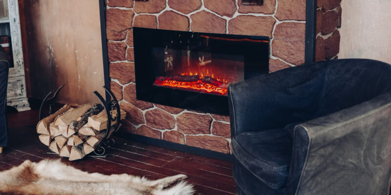 Brick Tile Fireplace