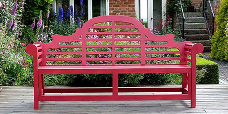 painted garden bench